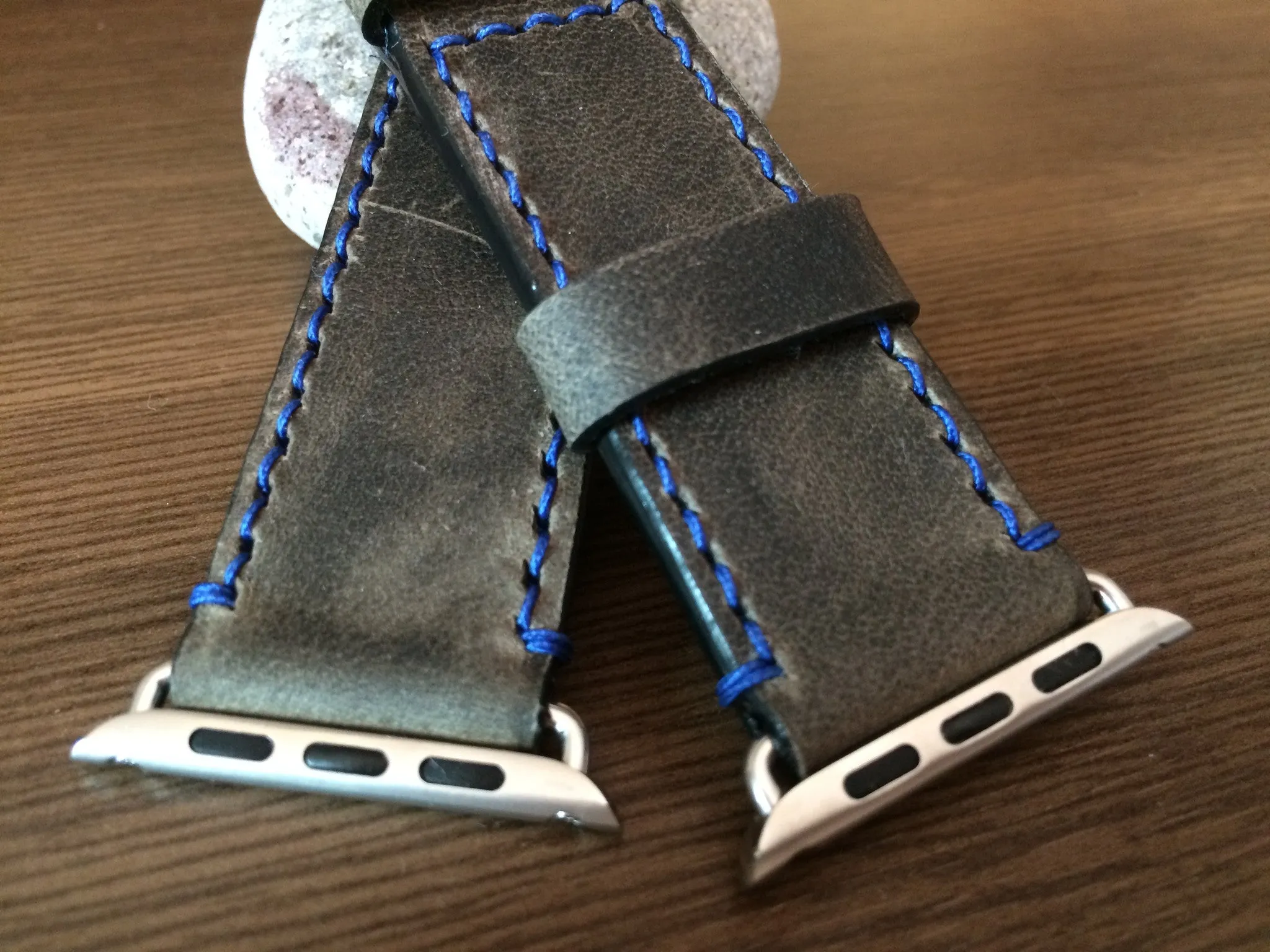 Apple Watch Band for Series 7, Apple Watch 41mm, 45mm, Apple Watch Band 40mm, 44mm, Vintage Grey Apple Watch Strap, Leather Watch Strap For Apple Watch Series 7