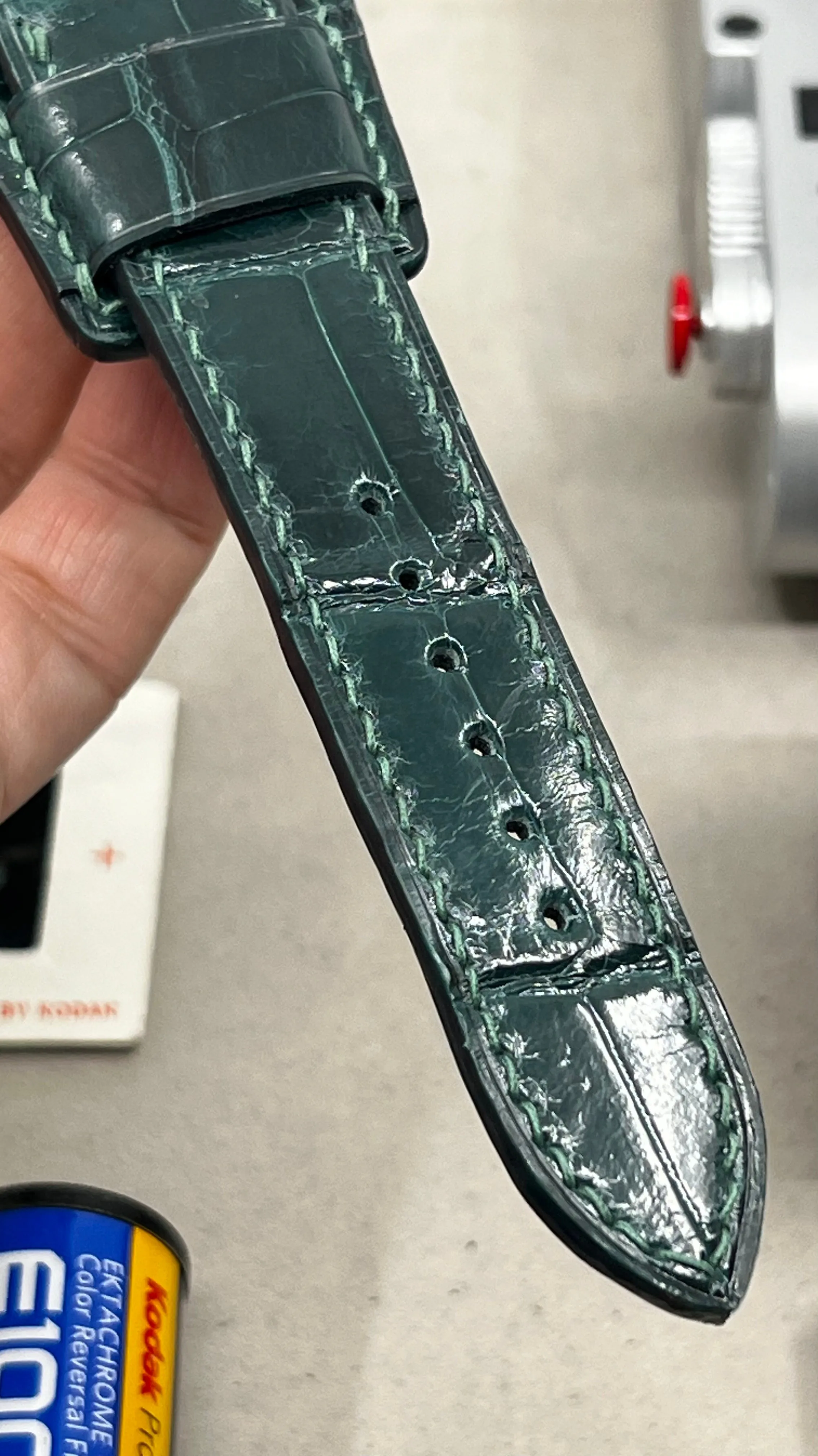 Apple Watch Ultra Watch Band, Apple Watch 49mm 45mm 41mm 40mm Smartwatch Band, Cuff Watch Band, iWatch Band, Green Alligator Watch Straps, Samsung Galaxy Watch Band