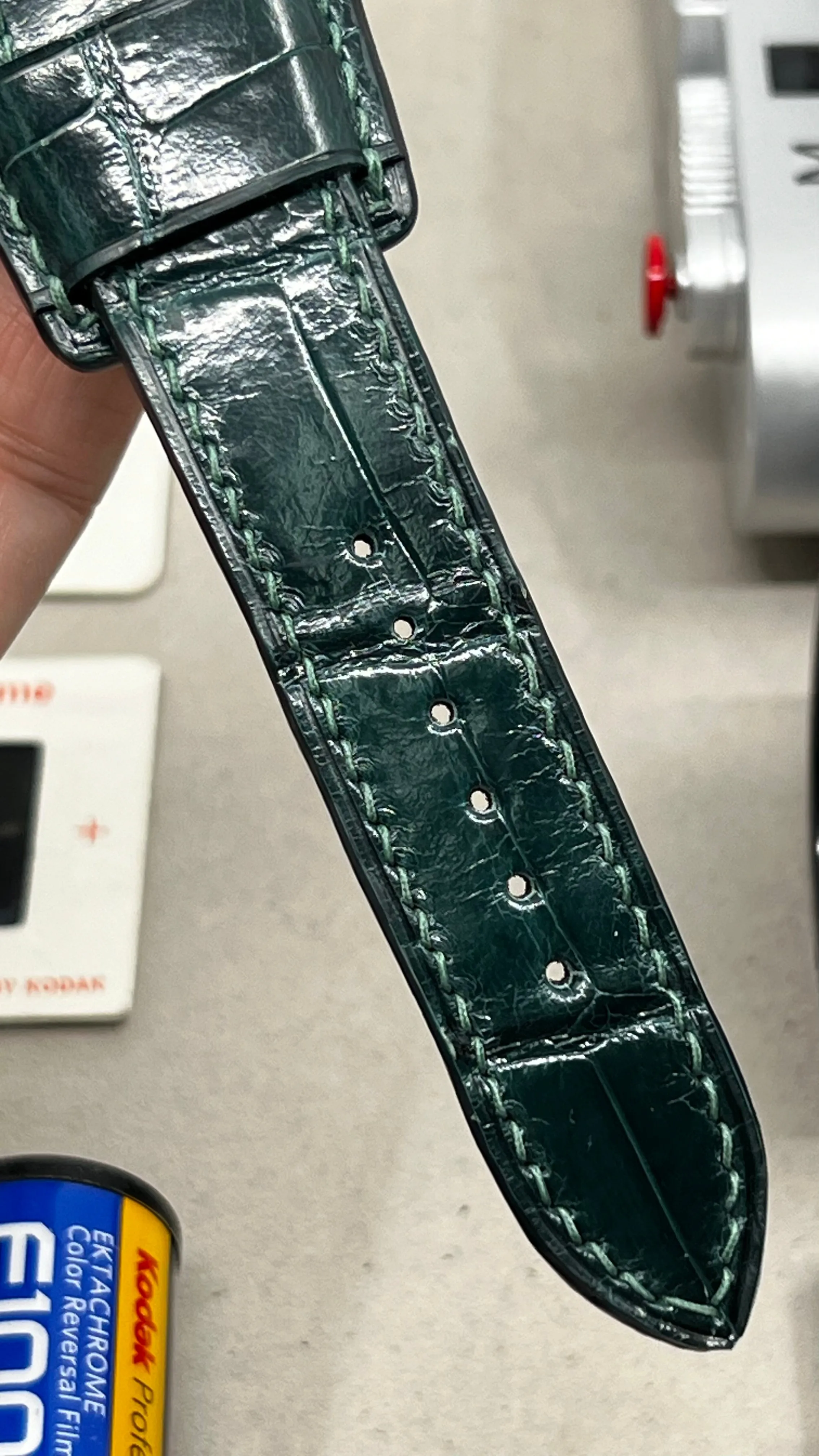 Apple Watch Ultra Watch Band, Apple Watch 49mm 45mm 41mm 40mm Smartwatch Band, Cuff Watch Band, iWatch Band, Green Alligator Watch Straps, Samsung Galaxy Watch Band