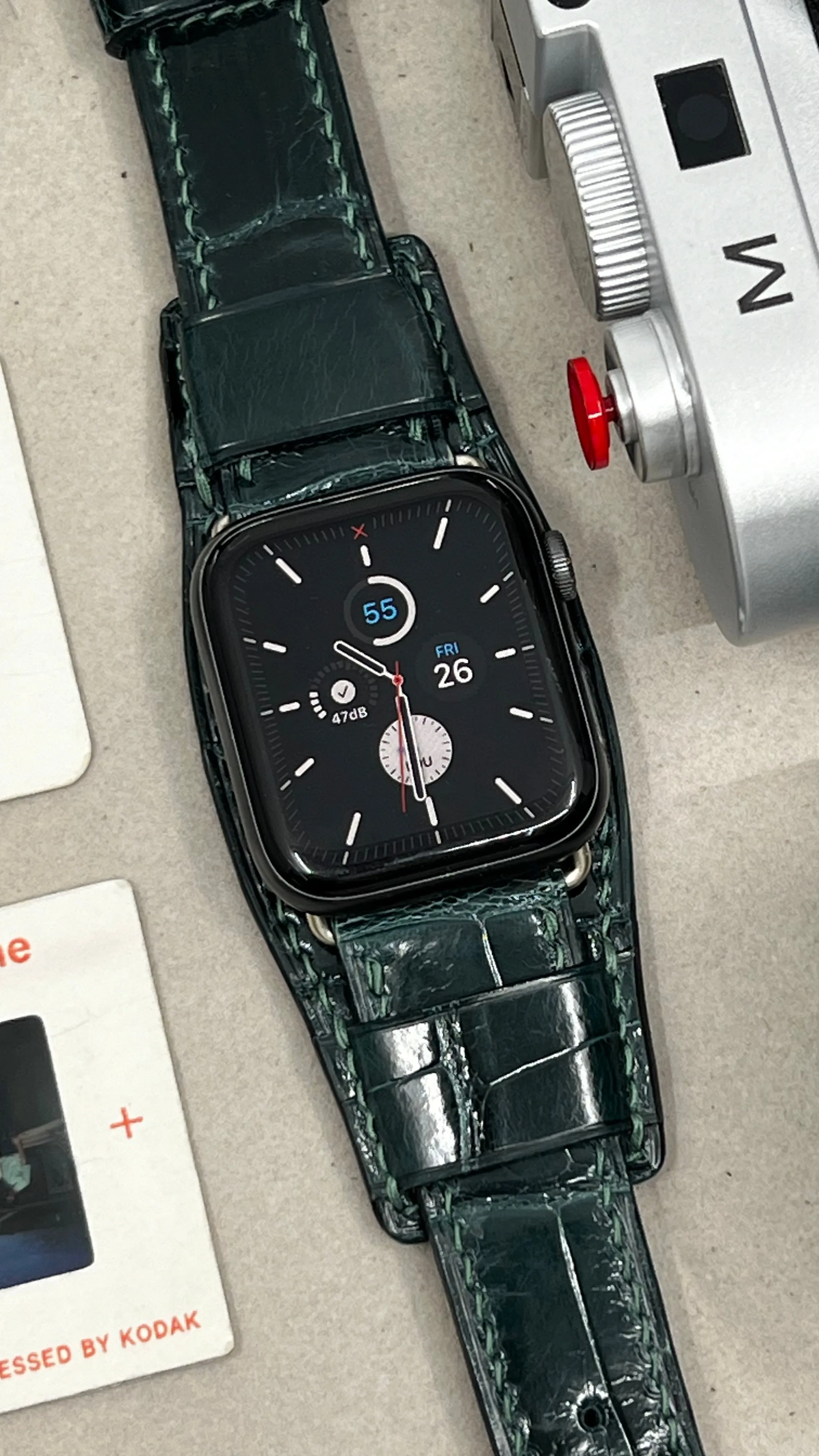 Apple Watch Ultra Watch Band, Apple Watch 49mm 45mm 41mm 40mm Smartwatch Band, Cuff Watch Band, iWatch Band, Green Alligator Watch Straps, Samsung Galaxy Watch Band