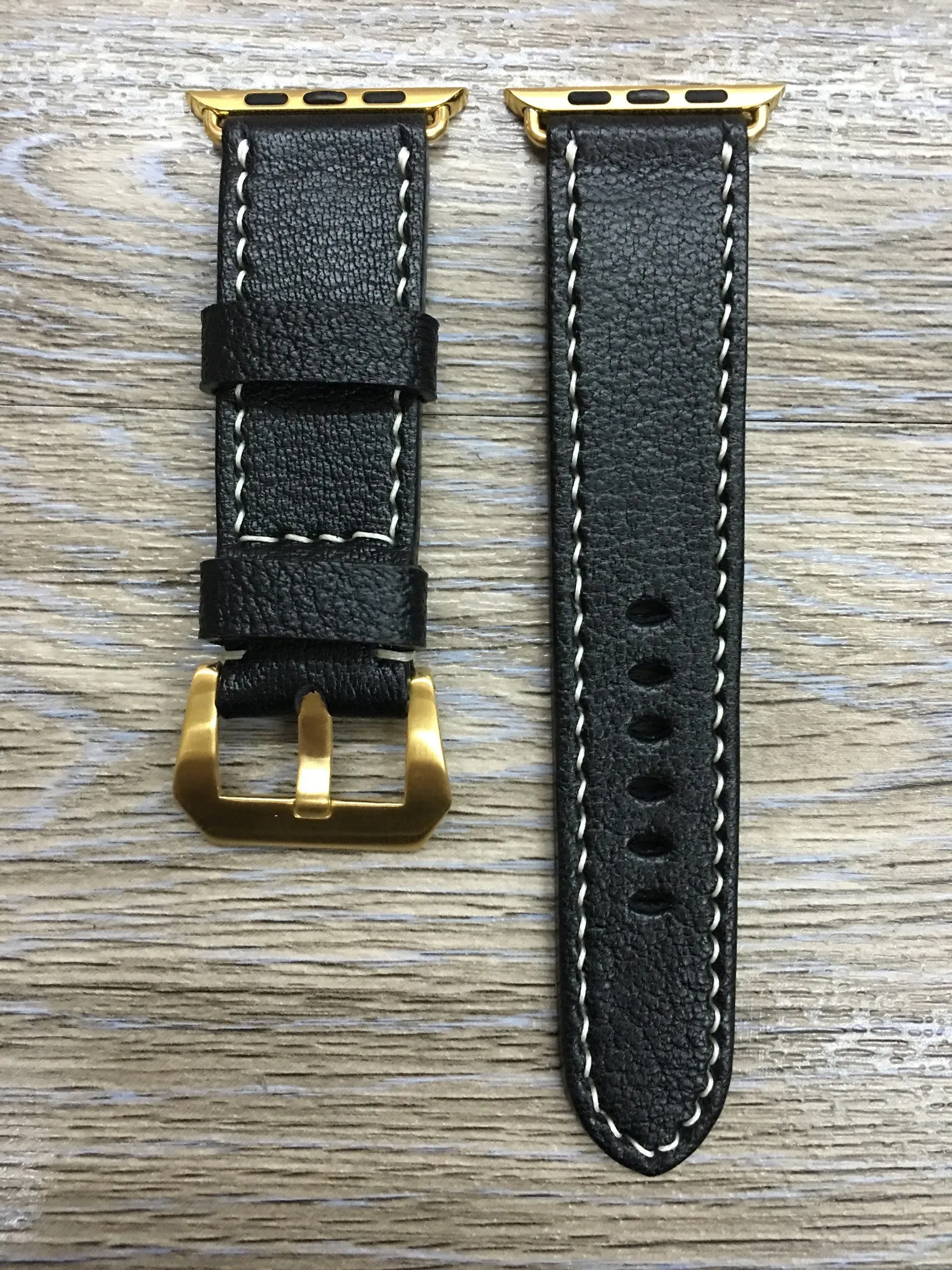 Apple Watch Ultra Watch Band, Apple Watch Band, iwatch Band, Black Leather Watch Strap for Smartwatch, Fitbit, Valentine’s Day gift ideas