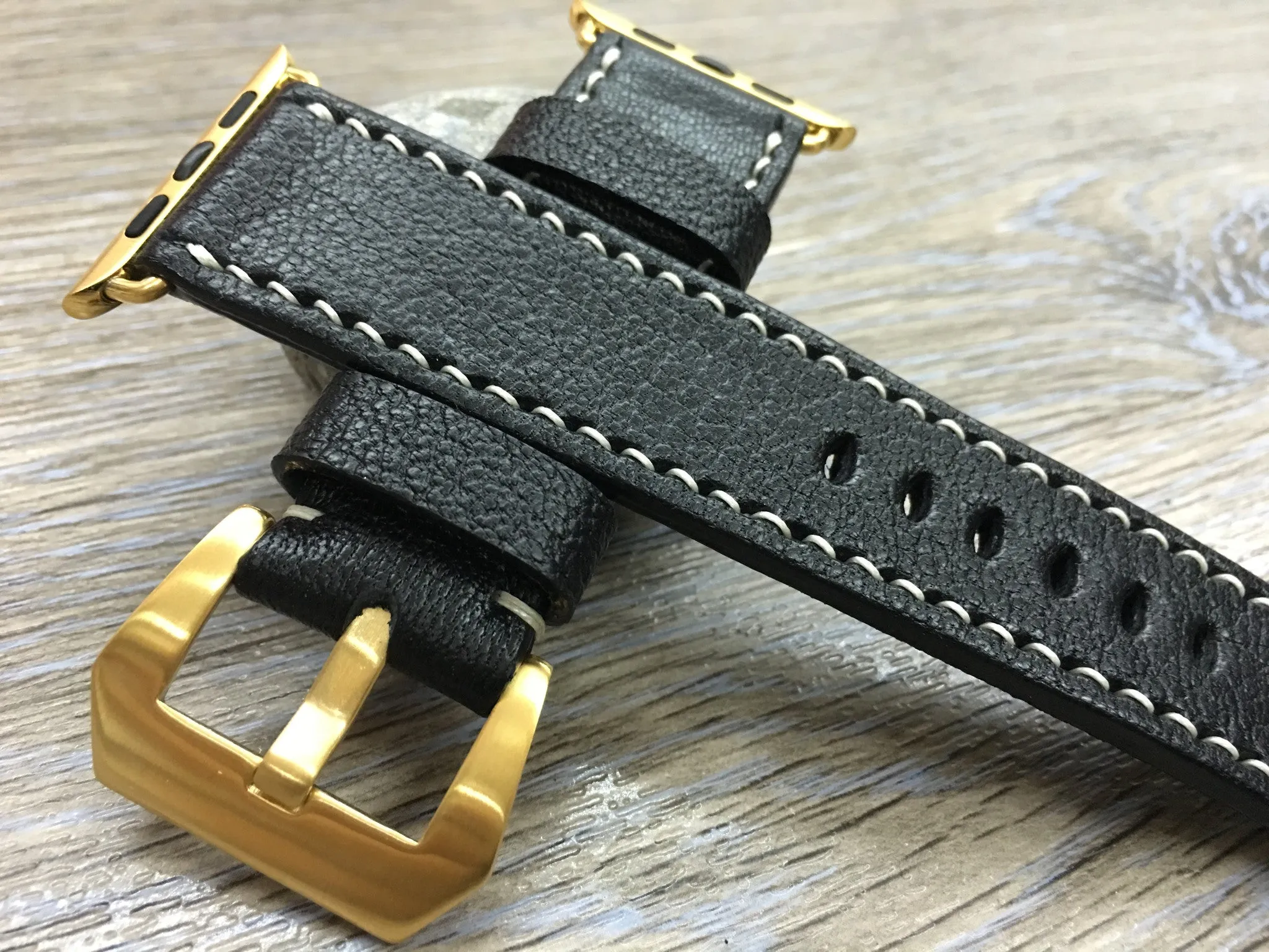 Apple Watch Ultra Watch Band, Apple Watch Band, iwatch Band, Black Leather Watch Strap for Smartwatch, Fitbit, Valentine’s Day gift ideas