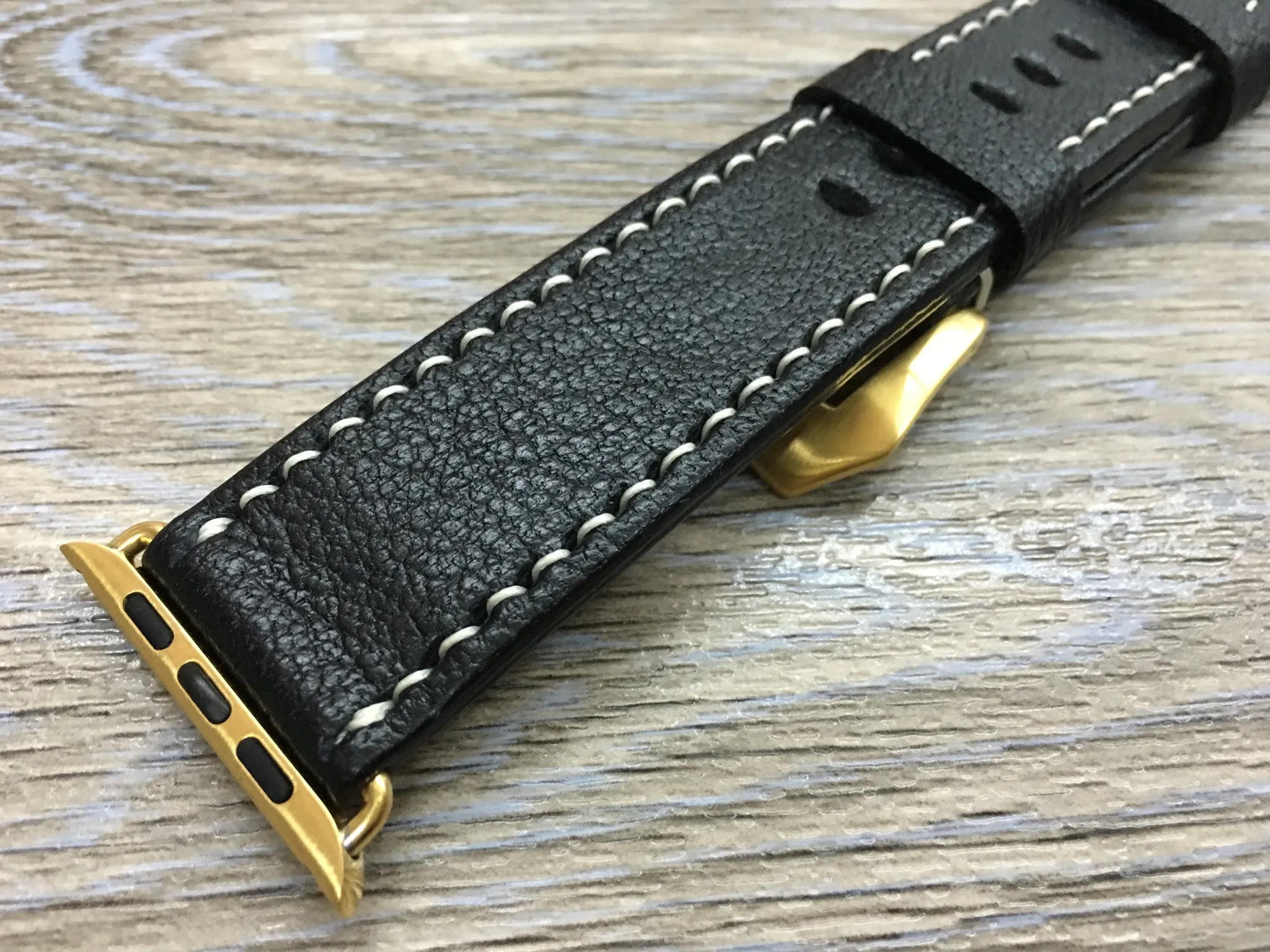 Apple Watch Ultra Watch Band, Apple Watch Band, iwatch Band, Black Leather Watch Strap for Smartwatch, Fitbit, Valentine’s Day gift ideas