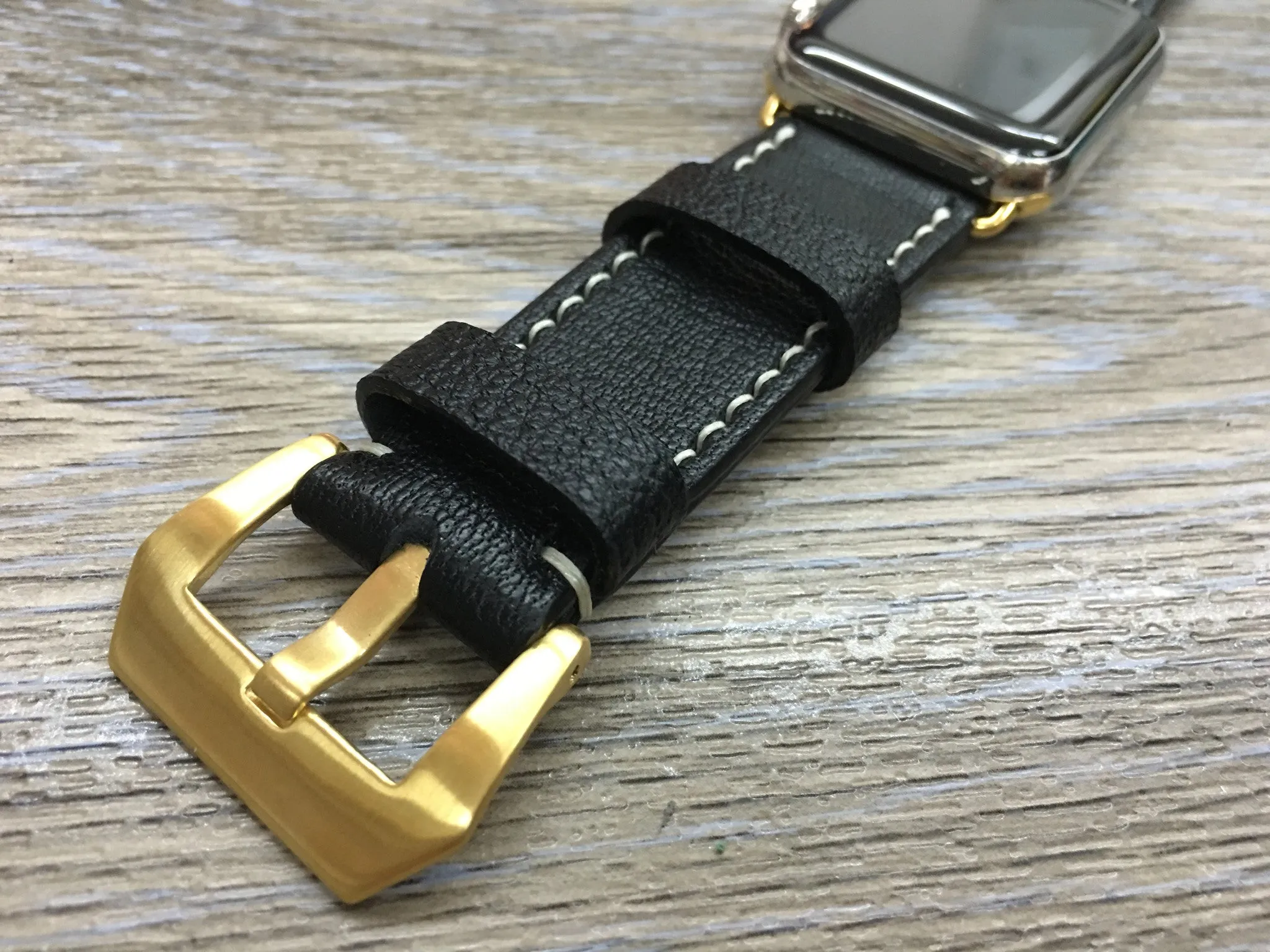 Apple Watch Ultra Watch Band, Apple Watch Band, iwatch Band, Black Leather Watch Strap for Smartwatch, Fitbit, Valentine’s Day gift ideas