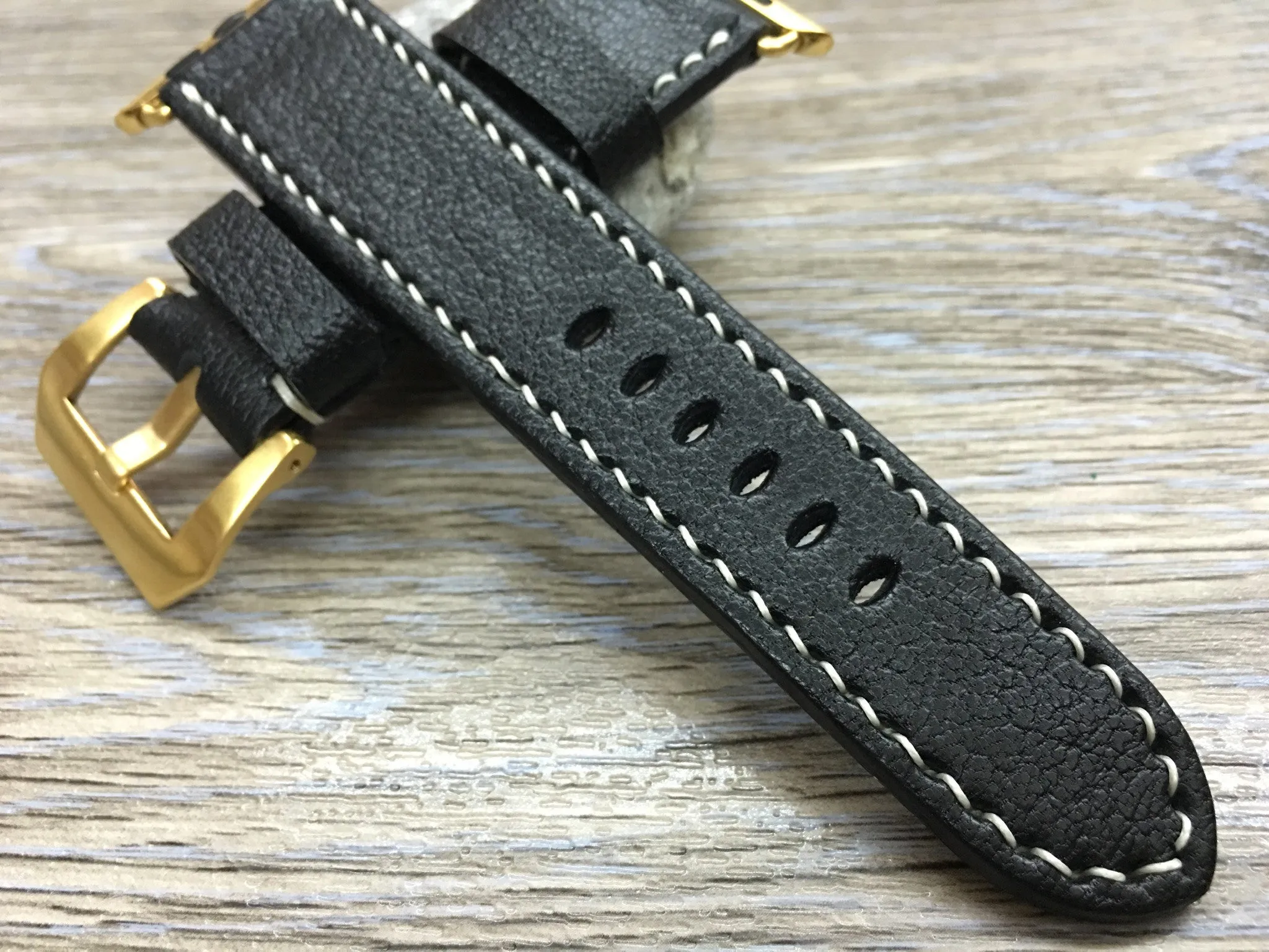 Apple Watch Ultra Watch Band, Apple Watch Band, iwatch Band, Black Leather Watch Strap for Smartwatch, Fitbit, Valentine’s Day gift ideas