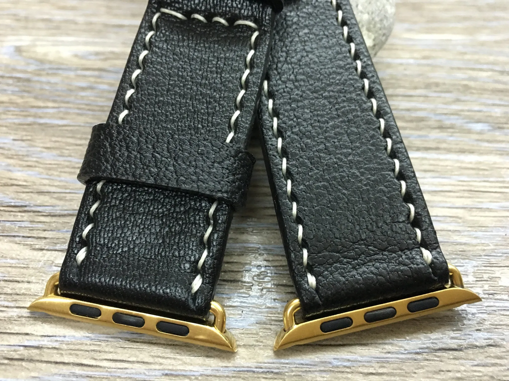Apple Watch Ultra Watch Band, Apple Watch Band, iwatch Band, Black Leather Watch Strap for Smartwatch, Fitbit, Valentine’s Day gift ideas
