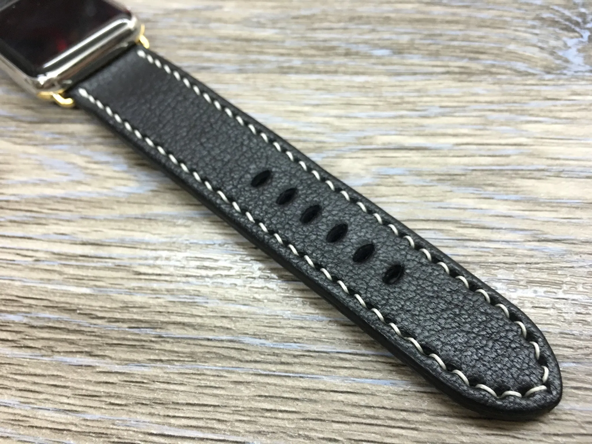 Apple Watch Ultra Watch Band, Apple Watch Band, iwatch Band, Black Leather Watch Strap for Smartwatch, Fitbit, Valentine’s Day gift ideas