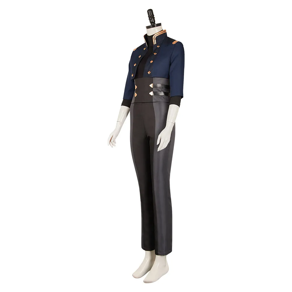 Arcane League of Legends Season 2 Caitlyn Cosplay Costume Black Blue Outfits Halloween Carnival Suit