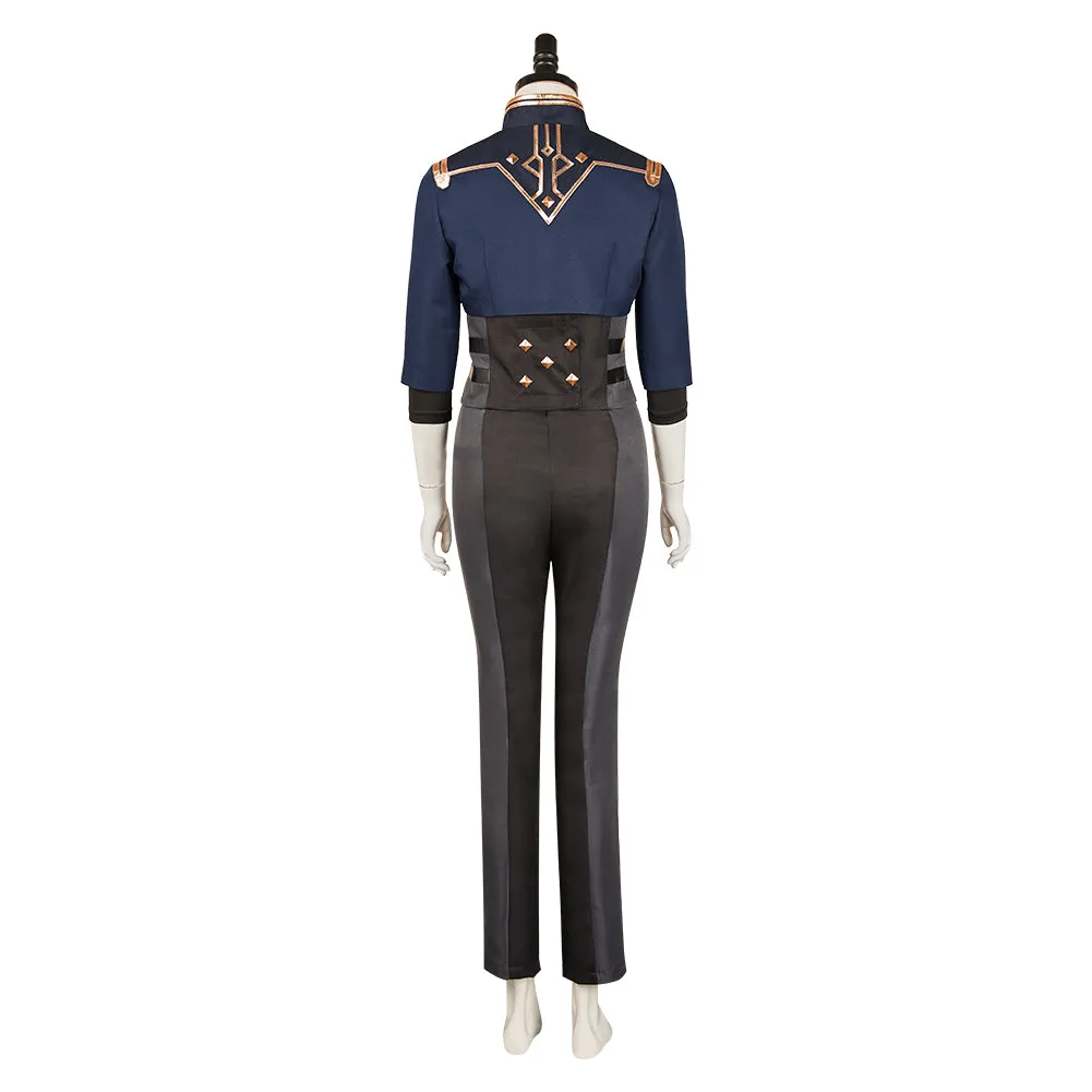 Arcane League of Legends Season 2 Caitlyn Cosplay Costume Black Blue Outfits Halloween Carnival Suit
