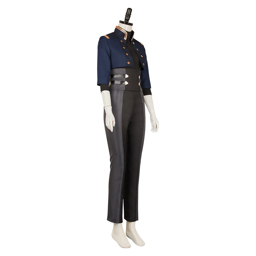 Arcane League of Legends Season 2 Caitlyn Cosplay Costume Black Blue Outfits Halloween Carnival Suit