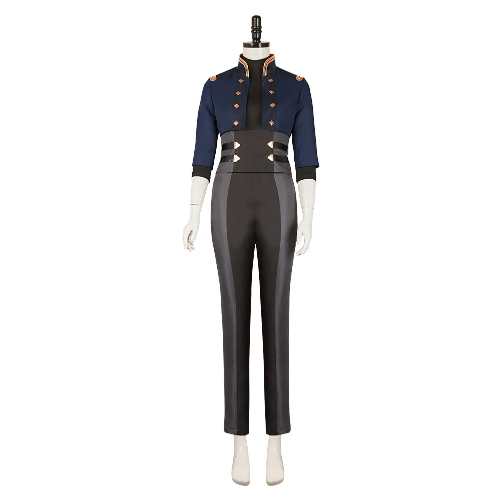 Arcane League of Legends Season 2 Caitlyn Cosplay Costume Black Blue Outfits Halloween Carnival Suit