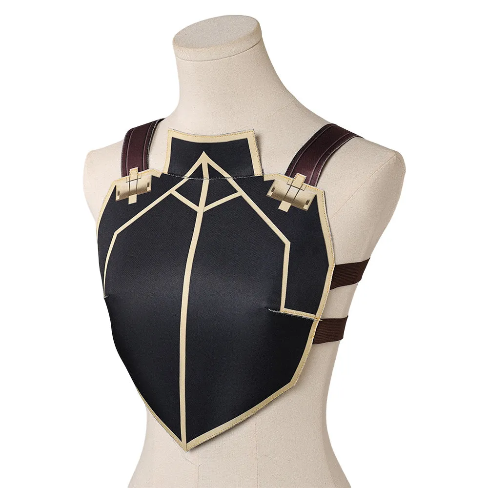 Arcane League of Legends Season 2 Caitlyn Cosplay Female Black Vest Costume Outfits Halloween Carnival Suit