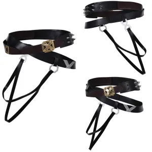 Arcane League of Legends Season 2 Cosplay Belt Waistband Unisex Black BeltHalloween Carnival Accessories