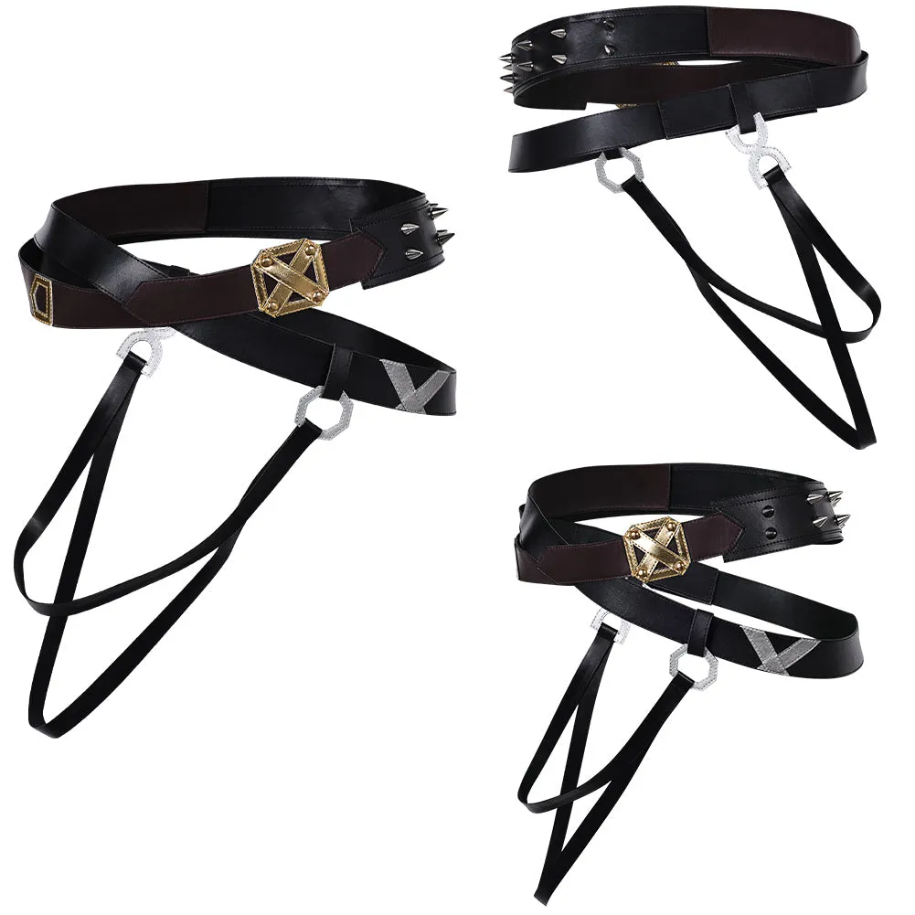 Arcane League of Legends Season 2 Cosplay Belt Waistband Unisex Black BeltHalloween Carnival Accessories