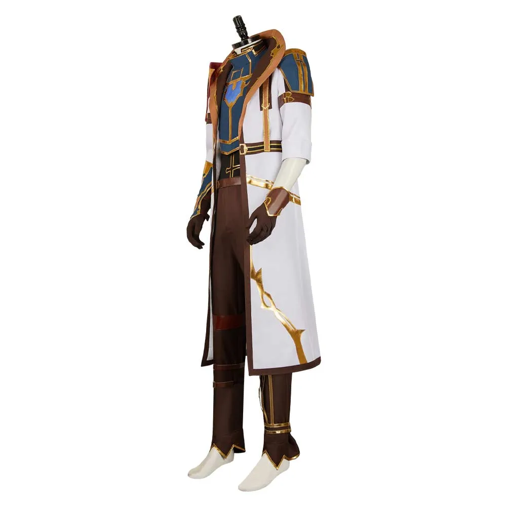 Arcane League of Legends Season 2 Jayce Cosplay Costume Male White Outfits Halloween Carnival Suit