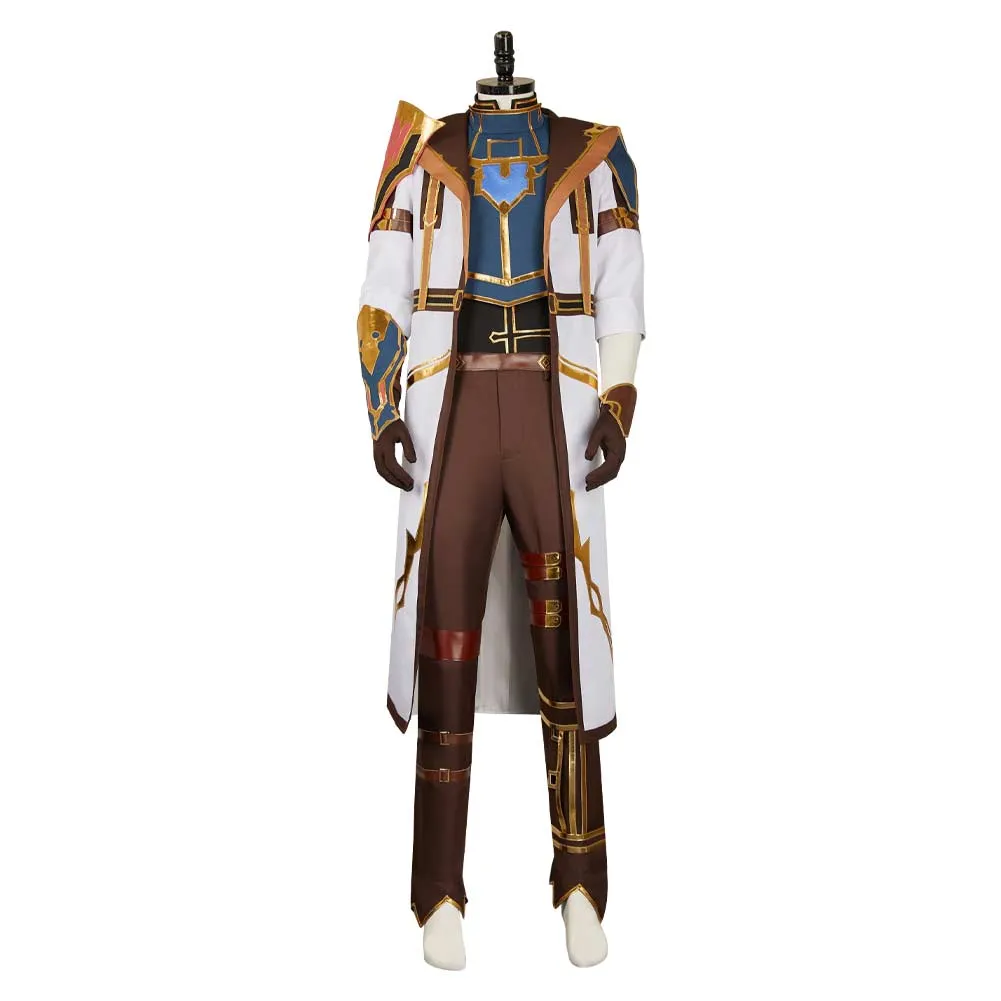 Arcane League of Legends Season 2 Jayce Cosplay Costume Male White Outfits Halloween Carnival Suit