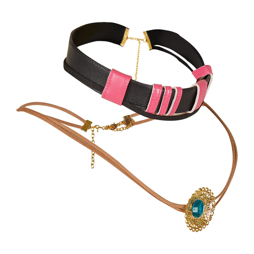 Arcane League of Legends Season 2 Jinx Cosplay Necklace Unisex Black Pink Halloween Carnival Suit