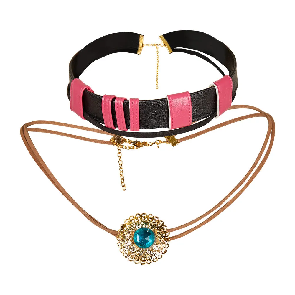 Arcane League of Legends Season 2 Jinx Cosplay Necklace Unisex Black Pink Halloween Carnival Suit