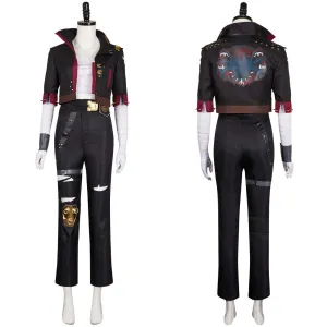 Arcane League of Legends Season 2 Vi Cosplay Costume Female Black Outfits Halloween Carnival Suit