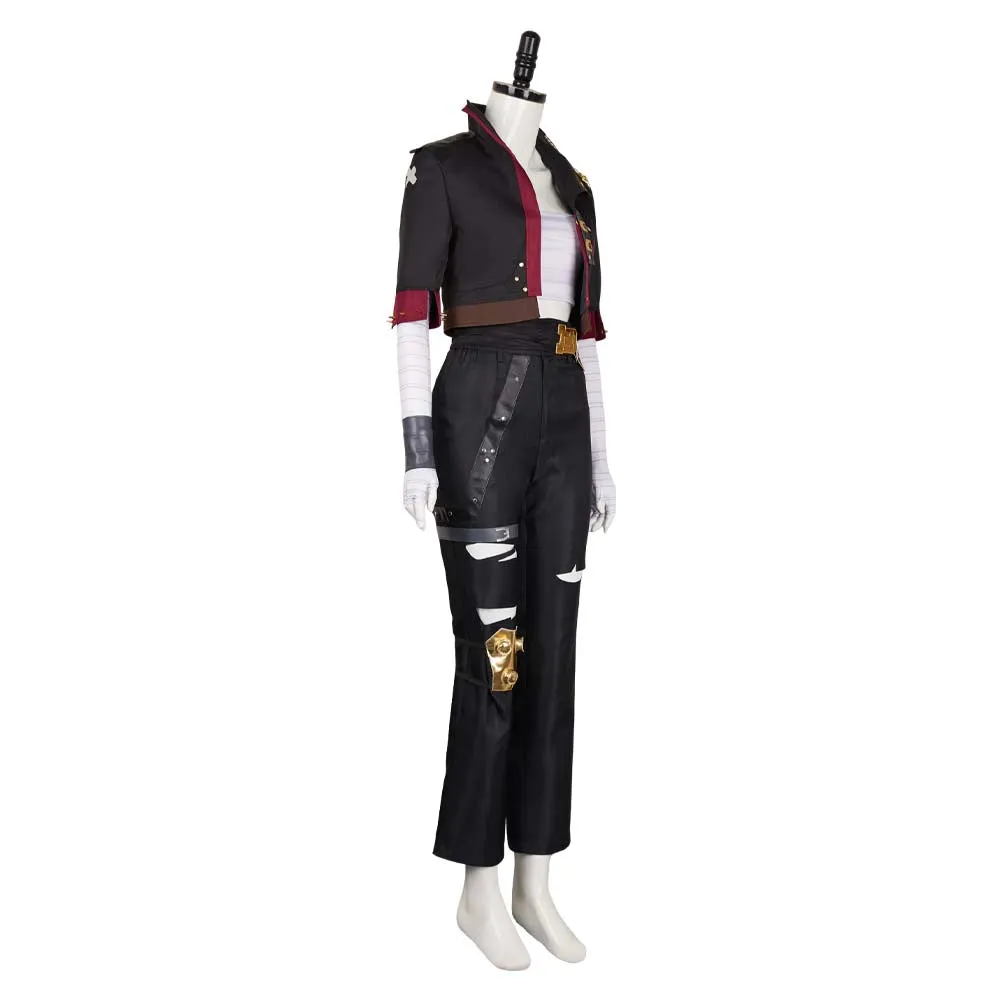 Arcane League of Legends Season 2 Vi Cosplay Costume Female Black Outfits Halloween Carnival Suit