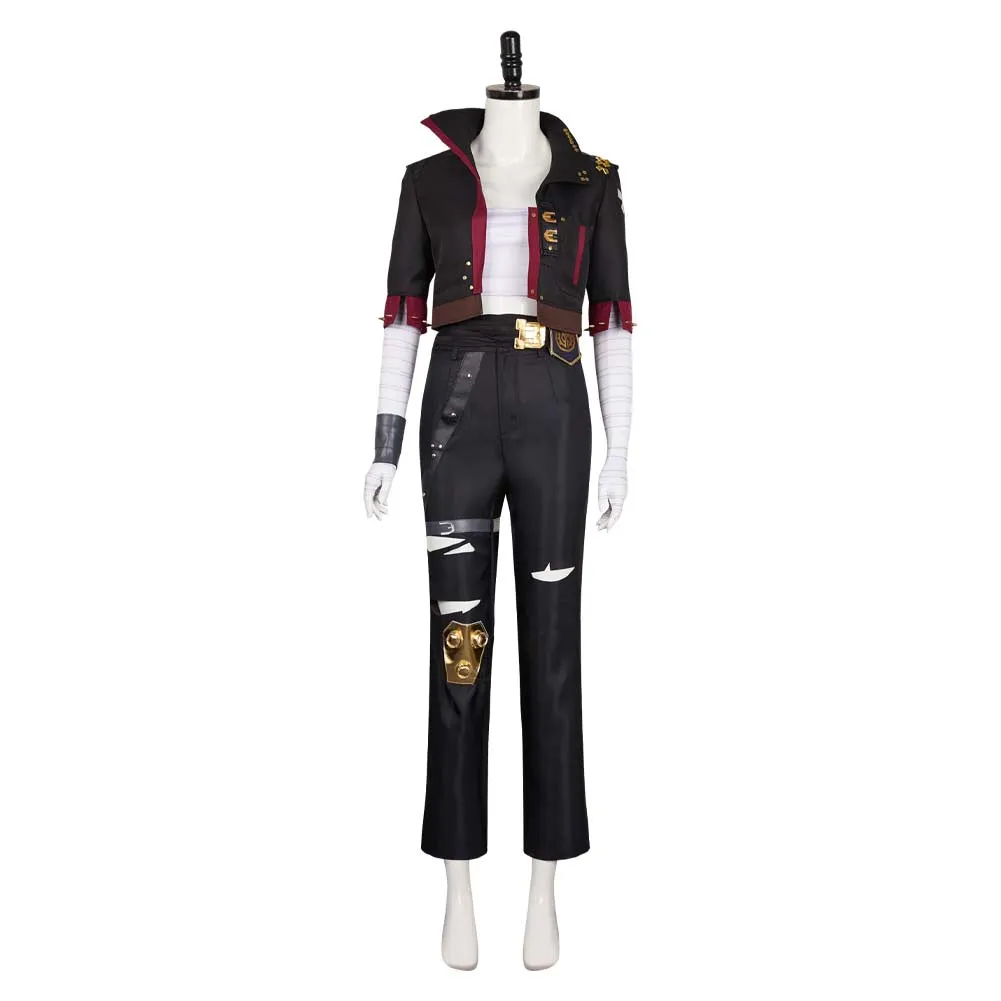 Arcane League of Legends Season 2 Vi Cosplay Costume Female Black Outfits Halloween Carnival Suit