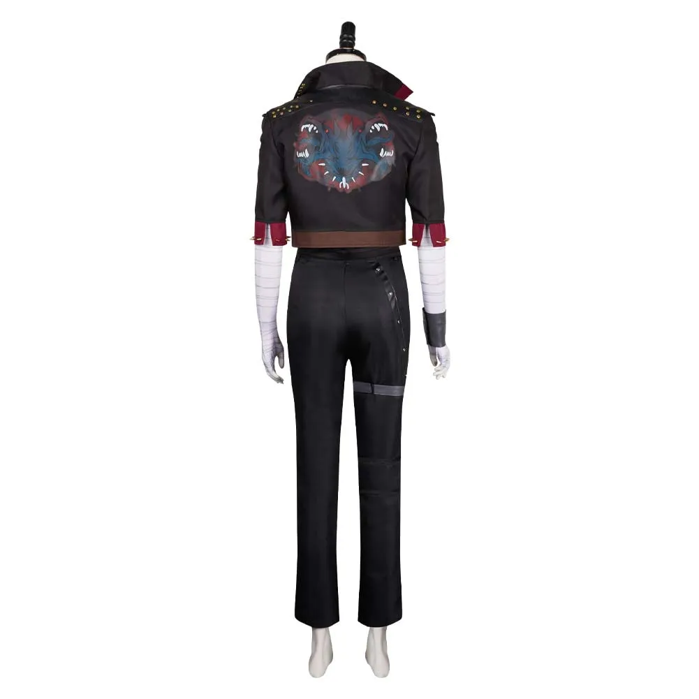 Arcane League of Legends Season 2 Vi Cosplay Costume Female Black Outfits Halloween Carnival Suit