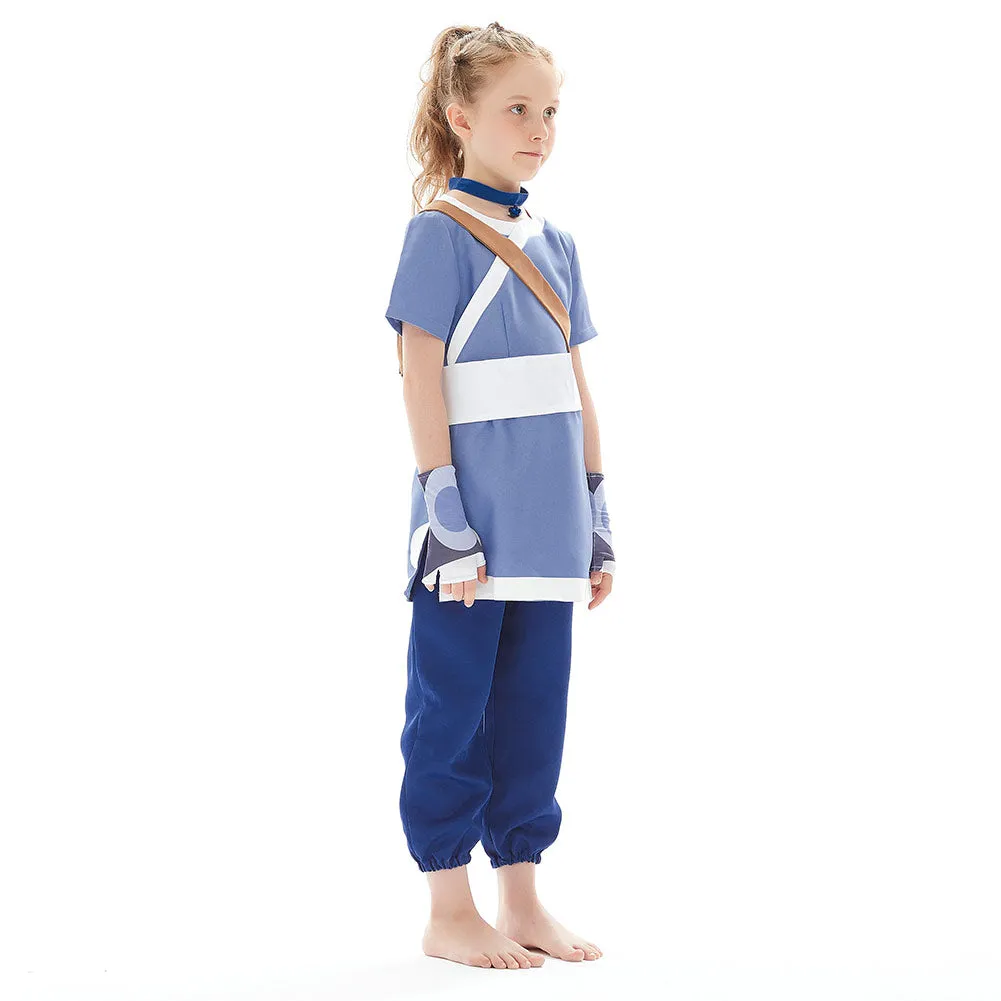 Avatar: The Last Airbender Halloween Carnival Suit Katara Cosplay Costume for Kids Children