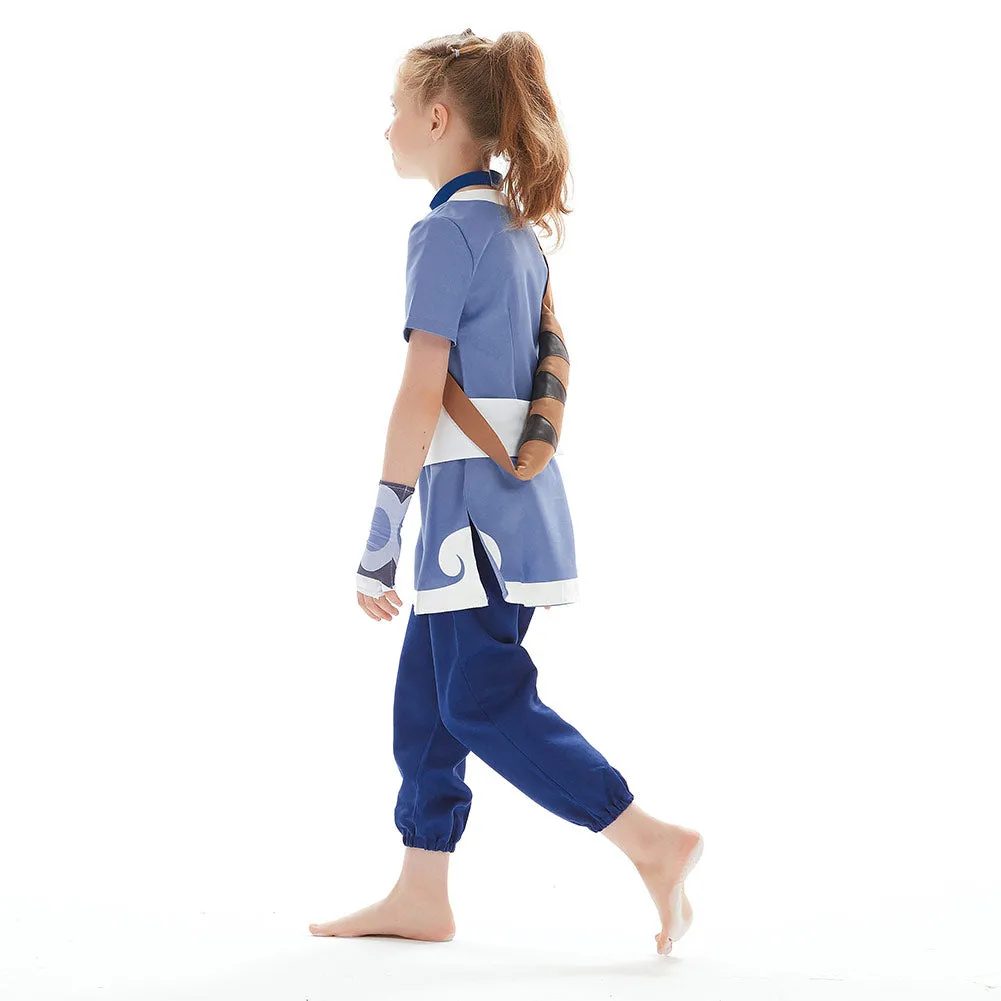 Avatar: The Last Airbender Halloween Carnival Suit Katara Cosplay Costume for Kids Children