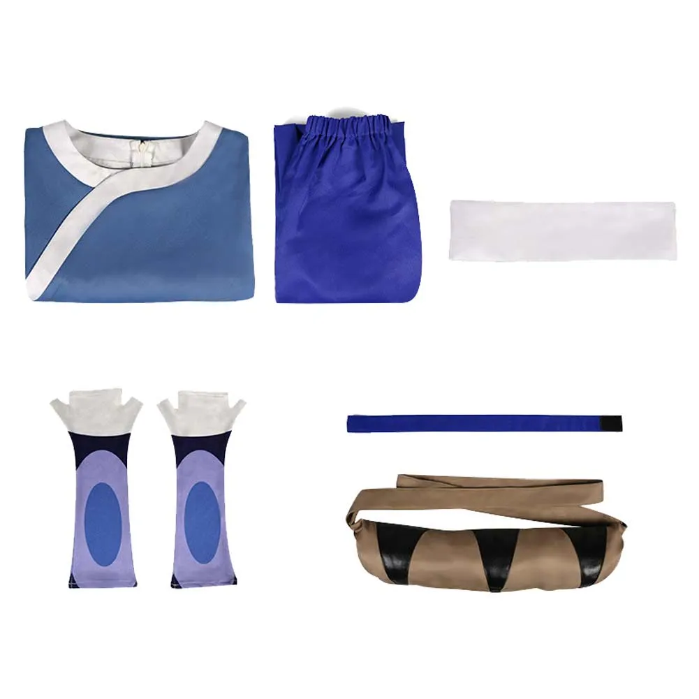 Avatar: The Last Airbender Katara TV Character Adult Blue Suit Cosplay Costume Outfits Halloween Carnival Suit