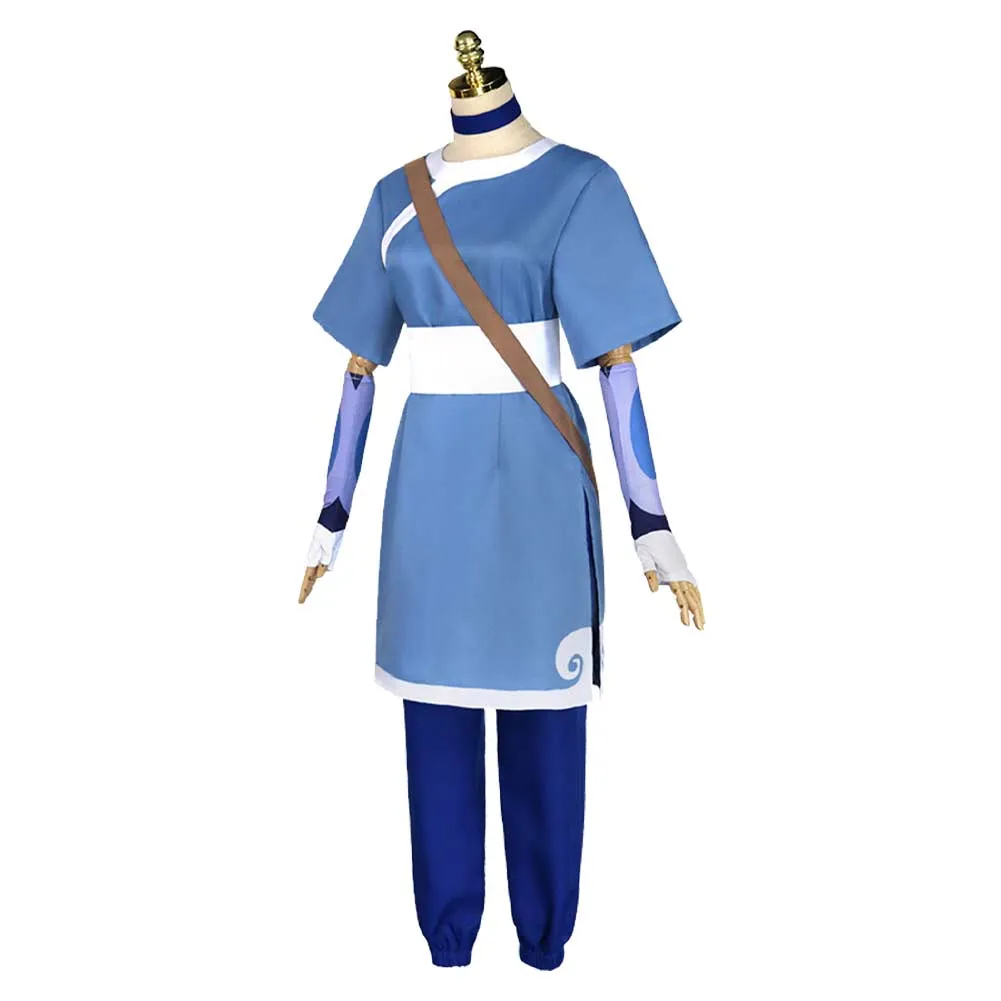Avatar: The Last Airbender Katara TV Character Adult Blue Suit Cosplay Costume Outfits Halloween Carnival Suit