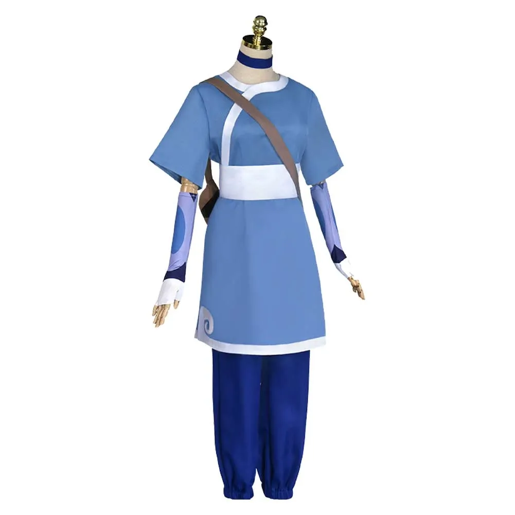 Avatar: The Last Airbender Katara TV Character Adult Blue Suit Cosplay Costume Outfits Halloween Carnival Suit