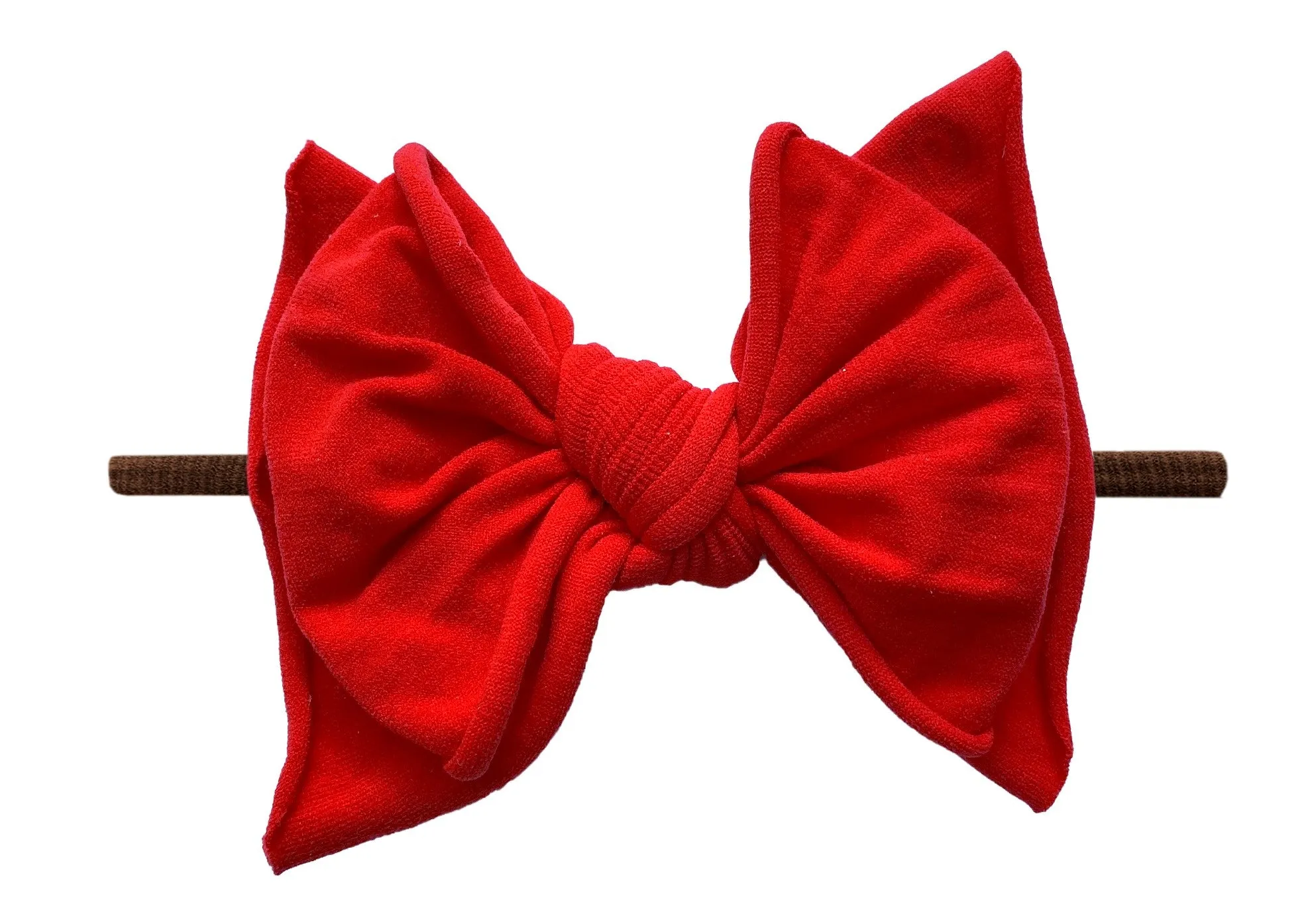 Baby Bling Cherry / Brown FAB-BOW-LOUS Skinny Headband