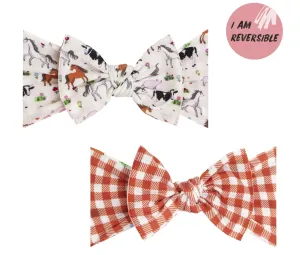 Baby Bling E-I-E-I-O Reverse-A-Bow Headband