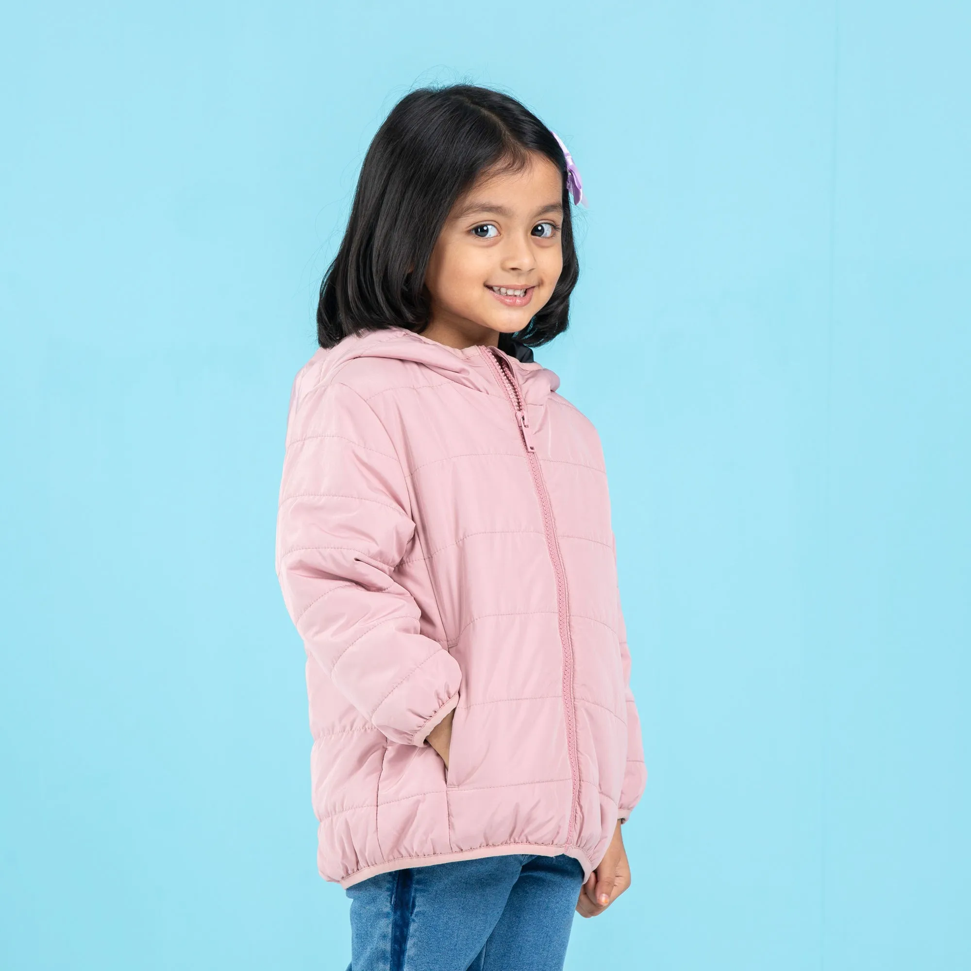 Baby Girls Quilting Jacket- Light Pink