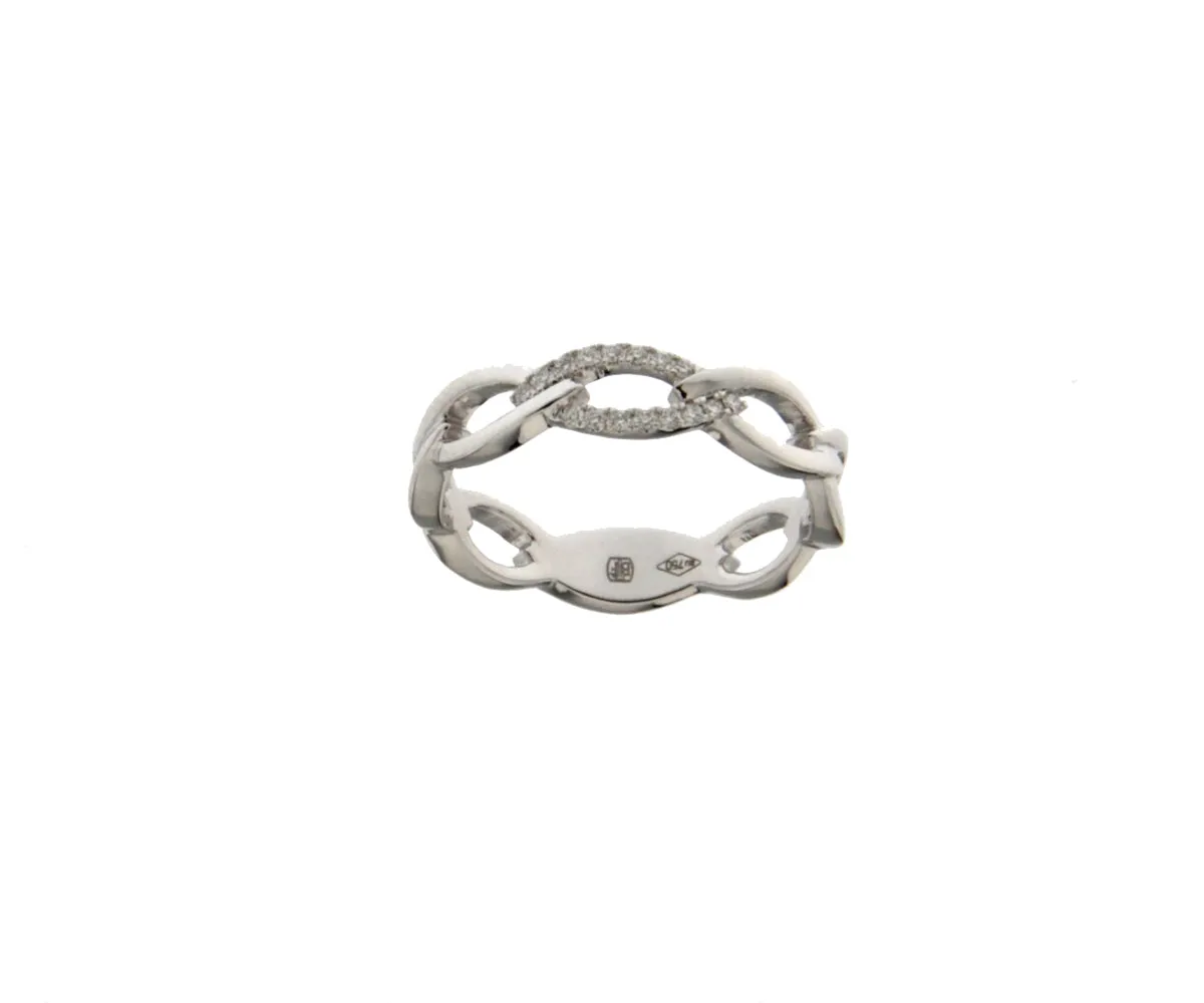 Bague avec motif - Or Blanc, Diamants (062229A)