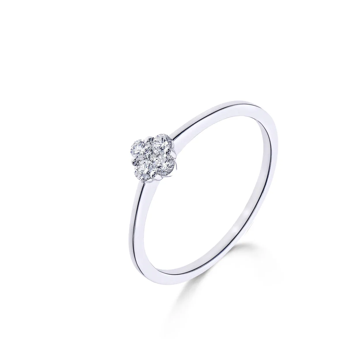 Bague avec motif - Or Blanc, Diamants (063675A)