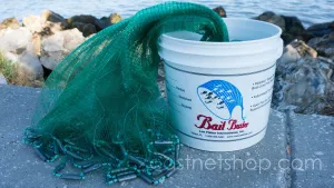 Bait Buster Bait Cast Nets CBT-BBA10-NDS, 10 ft. Radius, 1/2" Sq. Mesh