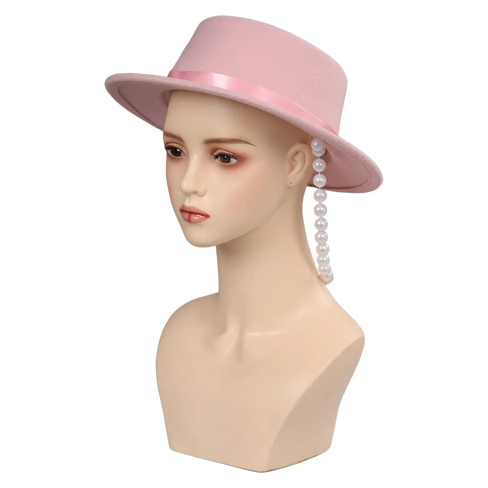 Barbie 2023 Cosplay Pink Hat Cap Halloween Carnival Costume Accessories