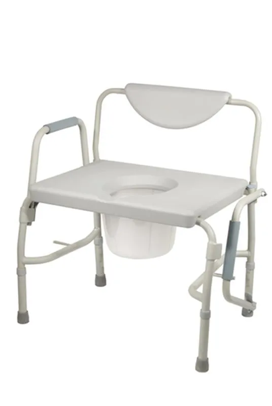 Bariatric Drop Arm Bedside Commode Chair - 1 Each
