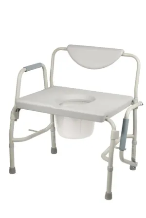 Bariatric Drop Arm Bedside Commode Chair - 1 Each