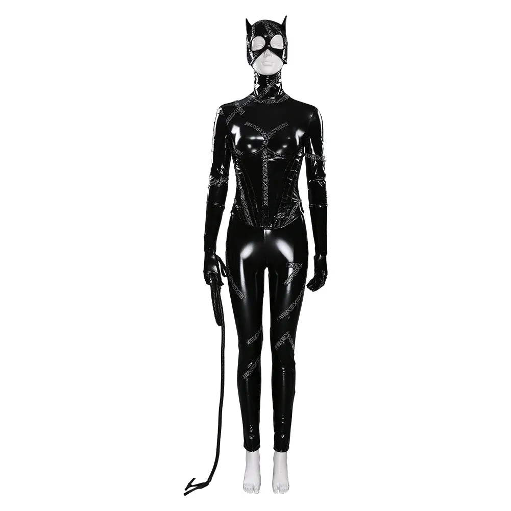 Batman Returns-DC Catwoman Halloween Carnival Suit Selina Kyle Cosplay Costume  Jumpsuit Outfits
