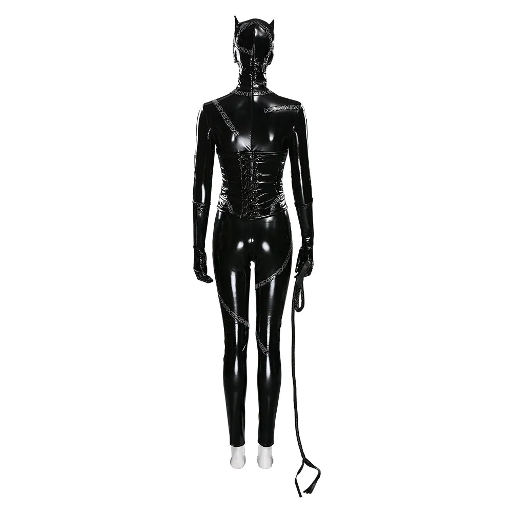 Batman Returns-DC Catwoman Halloween Carnival Suit Selina Kyle Cosplay Costume  Jumpsuit Outfits