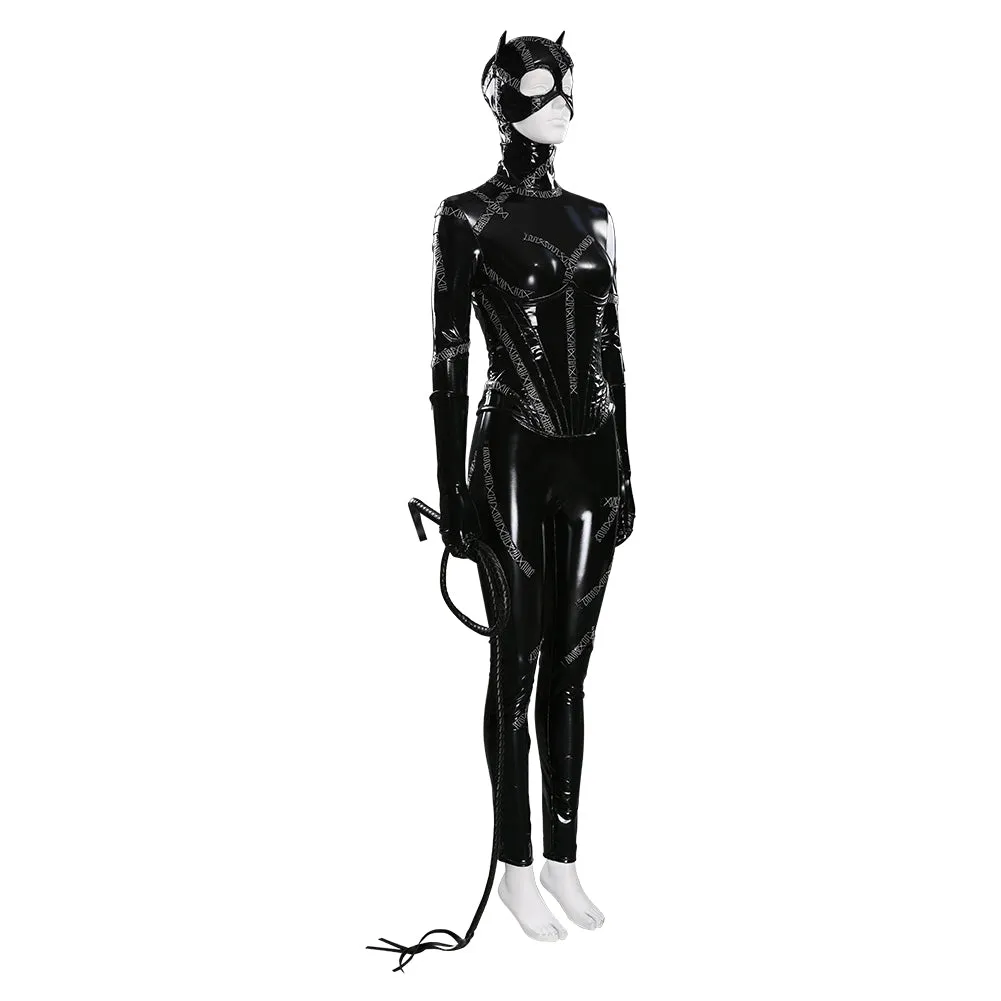 Batman Returns-DC Catwoman Halloween Carnival Suit Selina Kyle Cosplay Costume  Jumpsuit Outfits