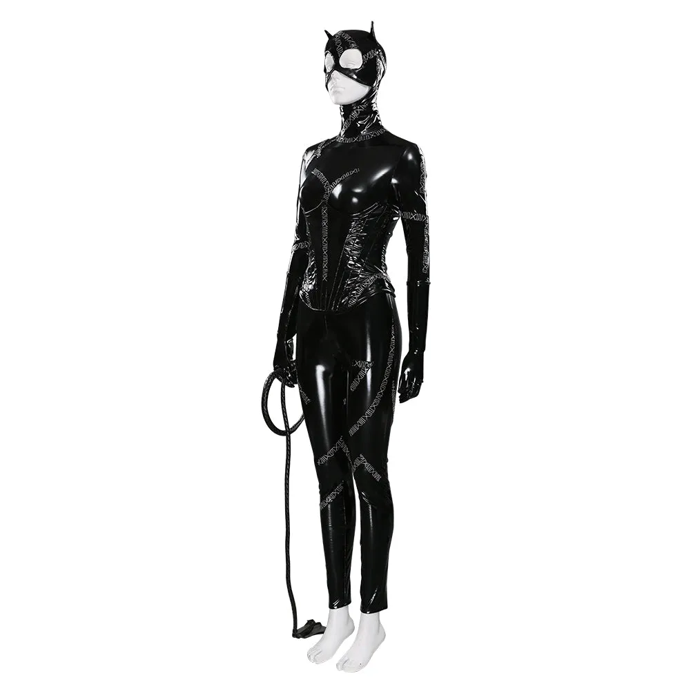 Batman Returns-DC Catwoman Halloween Carnival Suit Selina Kyle Cosplay Costume  Jumpsuit Outfits