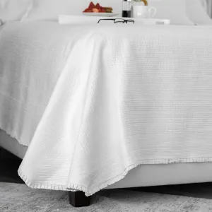 Battersea Coverlet White Cotton