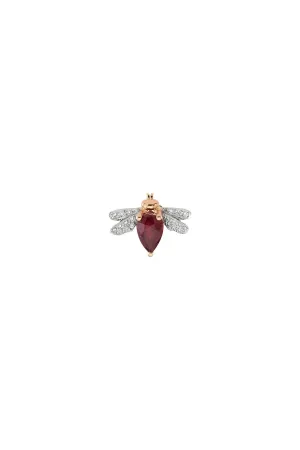 BEE GODDESS | QUEEN BEE BELLA RUBY SINGLE EARRING