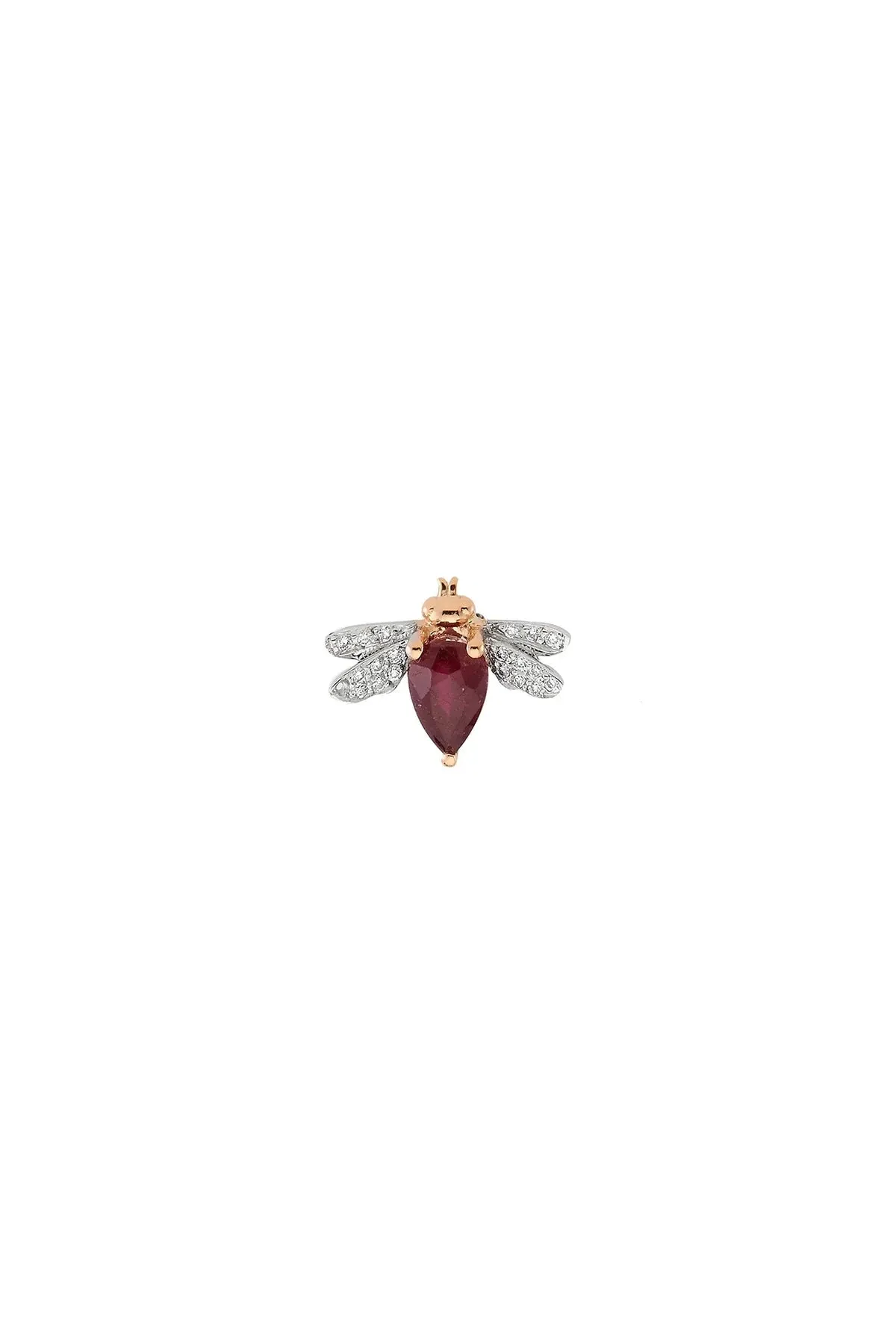 BEE GODDESS | QUEEN BEE BELLA RUBY SINGLE EARRING
