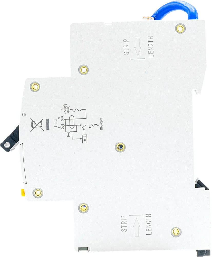 BG CUCRB32 32A SP 1 Module B Curve 6kA 30mA Type AC Compact RCBO