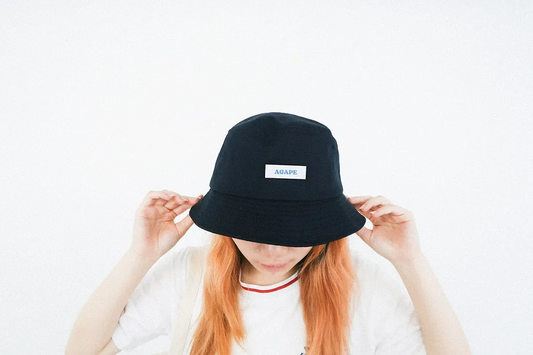Black Bucket Hat with Velcro Patch {Bucket Hat}
