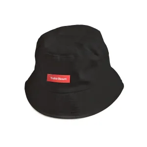 Black Bucket Hat with Velcro Patch {Bucket Hat}